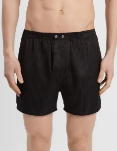 Boxer en Soie Derek Rose Woburn Noir