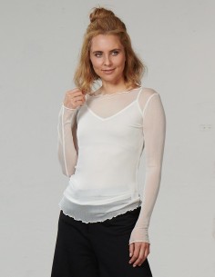 Chemise en Soie Transparente Volant Kokon Zwo