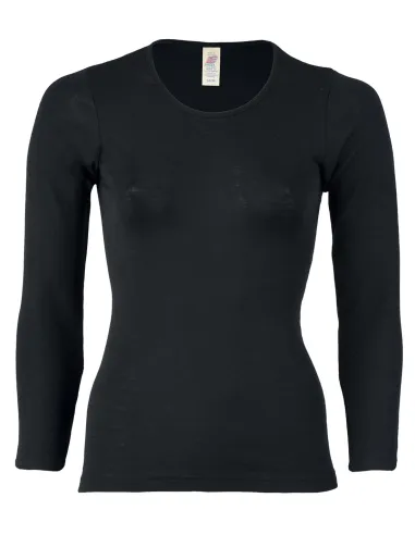 Chemise Femme Manches Longues en Soie et Laine Mérinos - Engel