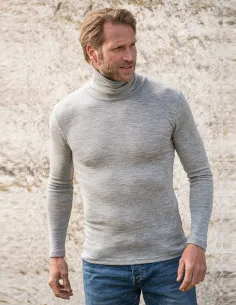 Pull Col Roulé en Soie et Laine Mérinos pour Homme - Engel